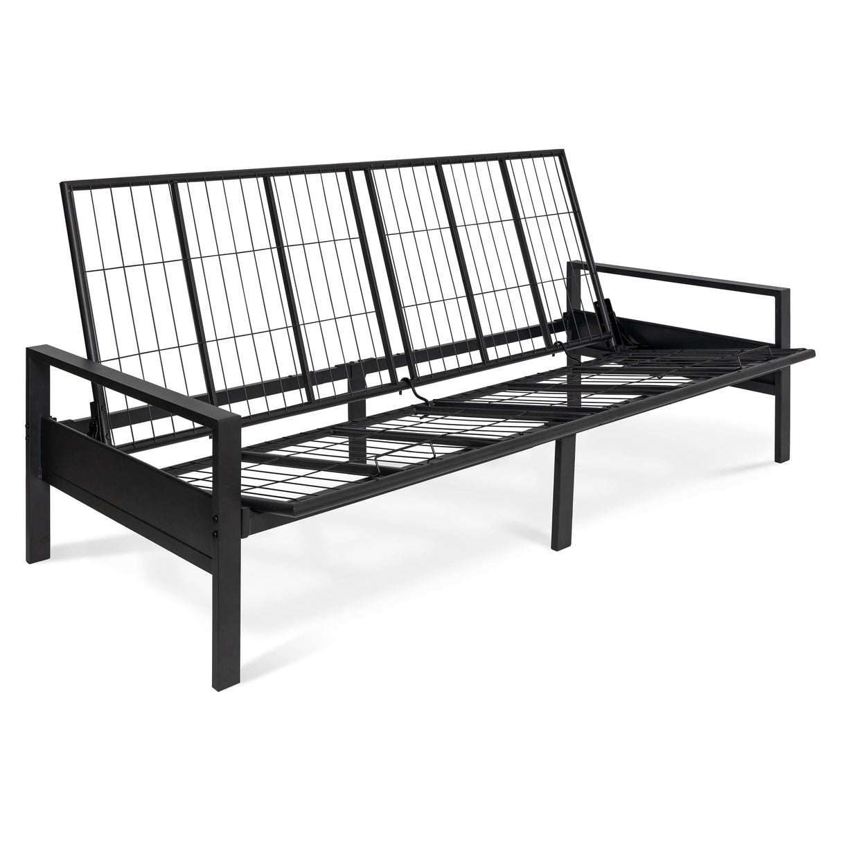 Milliard Metal Futon Frame – Space-Saving Modern Futon Frame Full Size - 2 in 1 Design Perfect for Modern Living Spaces (Black) Milliard