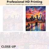 Paint by Numbers for Adults Colorful Cityscape Adults' Paint by Number Kits Brooklyn Bridge Sunset Landscape Art Painting Kits with Brushes Oil Painting Art Crafts 16x20 in TUMOVO