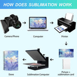 Zonon Sublimation Notebooks A5 Spiral Journal Blank Notebooks Hardcover DIY Notebooks Writing Paper Notebooks for Office Home Travel Supplies, 60 Pages(3 Pcs) Zonon