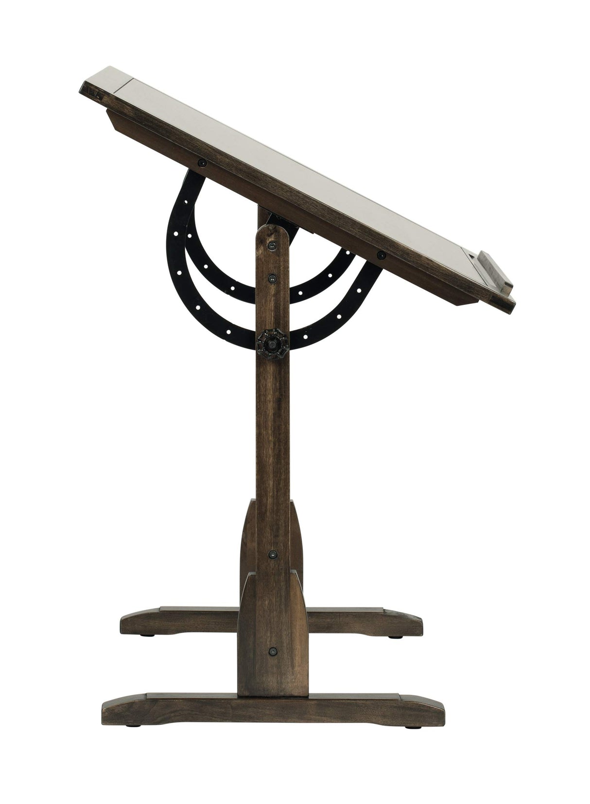 Studio Designs Vintage Drawing/Drafting Table with Pencil Ledge - 42" W x 30" D - Distressed Black - Adjustable Tilting Top SD STUDIO DESIGNS