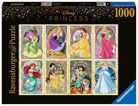Ravensburger Disney Art Nouveau Princesses 1000-Piece Puzzle - Unique and Engaging Jigsaw | Softclick Technology Ideal Gift for Puzzle Enthusiasts and Disney Fans Ravensburger