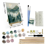 JOOZ Mountain Paint by Number for Adults, Paint by Numbers Kit for Adults with Frame, DIY Mountain Landscape Paint by Number Kits Framed Canvas, Oil Painting Kit for Home Wall Decor 8 x 12 Inch JOOZ