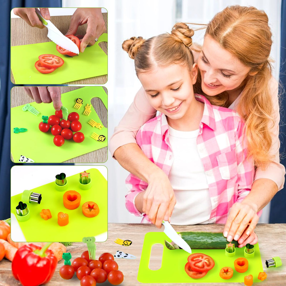 Kids Montessori Cooking Kitchen Toys and Toddler Knife Set - 30Pcs Kids Knifes for Real Cooking and Baking Accessories ,Toddlers Kitchen Tools Ages 3-10 Kids Birthday (30 PCS) ASSBABY