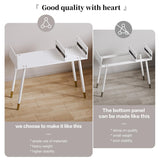 Chrangmay White,Vanity Desk with Mirror and Lights,Small Makeup Vanity with 2 Spacious Drawers,Modern Makeup Table with Adjustable Cabinet for Bedroom,Makeup Room,Writing Desk,Cheap Chrangmay