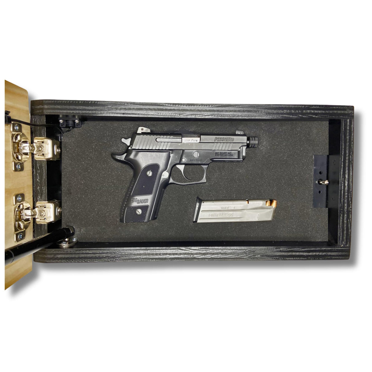 Tactical Traps - Tactical Flag Amercian Flag Hidden Gun Safe with Bluetooth RFID - Hidden Gun Storage - Concealment Furniture for Guns - Hand Gun Safe Tactical Traps