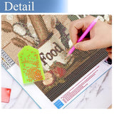 JFYHAB Kitchen Diamond Art Kits for Adults, Food Diamond Painting Kits for Adults Beginners, DIY 5D Diamond Painting with Round Gem Art Kits for Adults for Gift Home Wall Decor 12x16 Inch JFYHAB