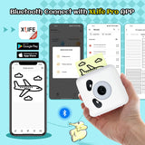 vretti Portable Thermal Printer,Bluetooth Mini Pocket Printer Compatible with Android & iOS,Wireless Pocket Picture Printer for iPhone Working Listing, Notes, Journal, Travel with 1 Rolls Paper. vretti