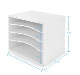 EMERIT Desk Paper Organzier Wood Paper Organizer Storage Office Paper Shelves Letter Tray File Sorter with Adjustable Shelves for Home Office EMERIT