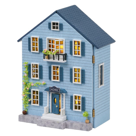 Flever Dollhouse Miniature DIY House Kit Creative Room with Furniture for Romantic Valentine's Gift (Molan House) Flever