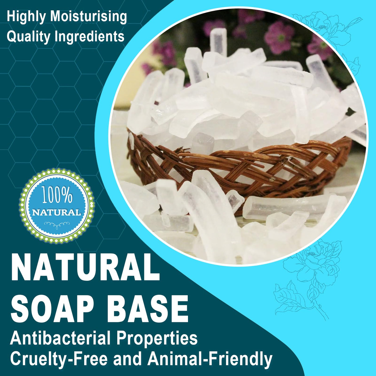 Femitu Soap Making Kit with Electronic Hot Plate, DIY Soap Making Supplies for Adults and Beginners, Including Silicon Soap Mold, 1.1 lb Glycerin Soap Base, Pouring Pot Femitu