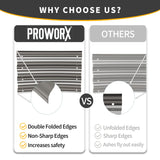 PROWORX 48 Inch Outdoor Fire Pit Ring, Round Galvanized Portable Fire Pit for Camping, Metal Steel Bonfire Fire Ring for Outside, Backyard PROWORX