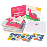 Valentine's Day Puzzle for Kids, 27 Pack Dinosaur Jigsaw Puzzle Cards with Envelopes & Stickers Bulk -for School Classroom Class Boys Girls Toddlers Gift Exchanges and Kids Valentines Party Favor Sets POPGIFTU