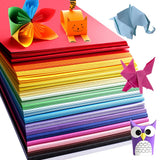 MIDUOLE Origami Paper, Pack of 500 Sheets - 20 Vivid Colors - Double Sided - 6 Inch Square, Easy Fold Paper for Kids Adult Beginners Training Arts & Crafts Projects. MIDUOLE