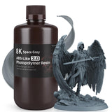 ELEGOO 8K ABS-Like Resin 3.0, Photopolymer Resin UV Curing 405nm, Upgraded ABS 3D Printing Resin, Higher Precision, Lower Shrinkage 3D Resin for LCD/MSLA/DLP 3D Printer, Space Grey 1000G Deeplee