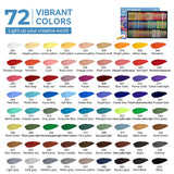 Paul Rubens Oil Pastels Set - 72 Vibrant Colors, Ultra-Soft and Creamy Texture, Easy to Blend for Artists and Beginners - Bullet Head Design for Drawing, Painting, Sketching - New Packaging Paul Rubens