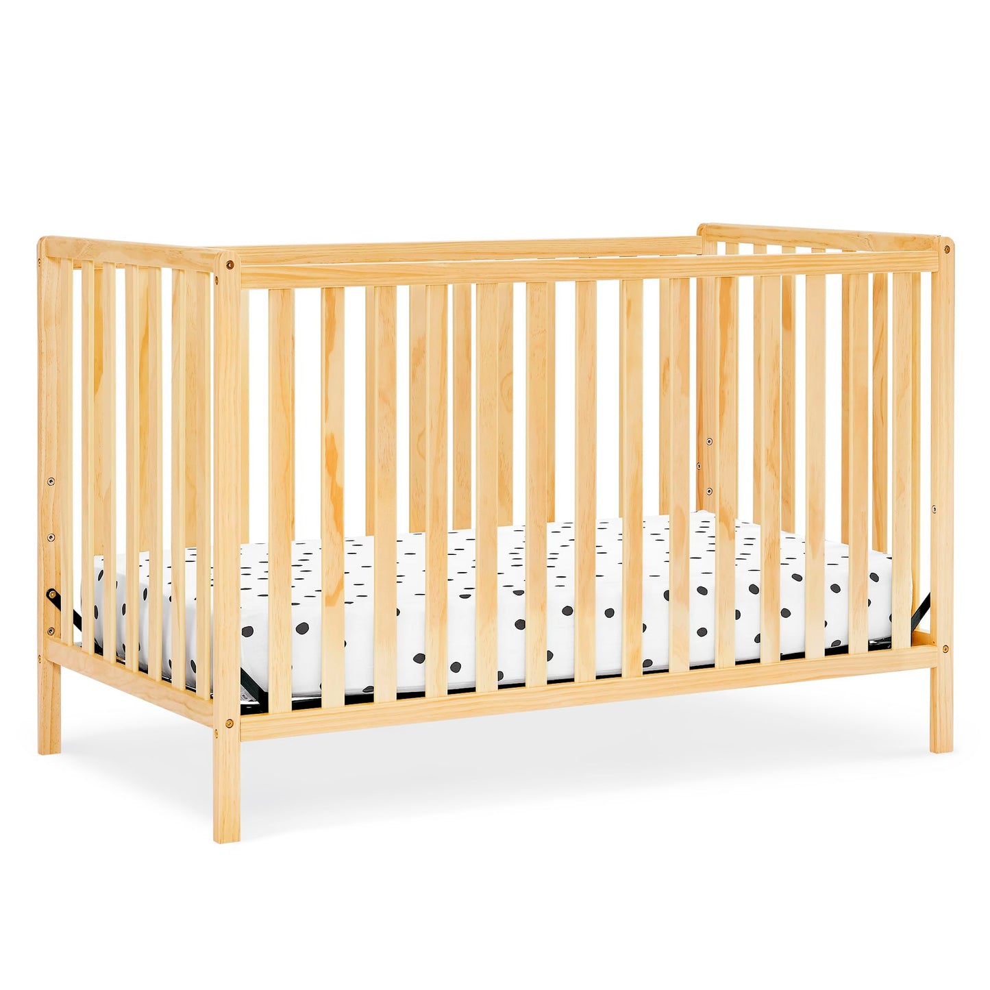 Delta Children Heartland 4-in-1 Convertible Crib, Natural - WoodArtSupply