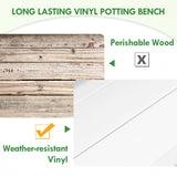 EAGLE PEAK Outdoor Indoor Maintenance Free Vinyl Garden Potting Bench, Waterproof Potting Table with Open Shelf, Lower Storage, 40inx21.6inx43.9in, White EAGLE PEAK