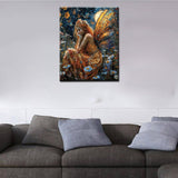 Tucocoo Butterfly Fairy Paint by Number for Adults, Flowers Easy DIY Oil Painting Kits on Canvas with Brushes and Acrylic Pigment, Fantasy Woman Huge Wings Picture for Home Decor 16x20inch Frameless Tucocoo