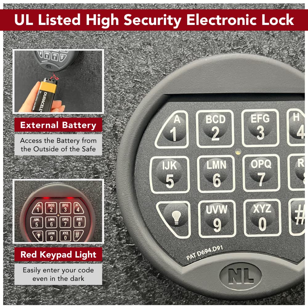 Stealth Premier 23 Gun Safe PR23 UL RSC Burglary Rated, 90 Minute Fire Protection, 23 Gun Capacity UL Listed Lock, CA DOJ Approved, Shelves & Customizable Door Panel Organizer