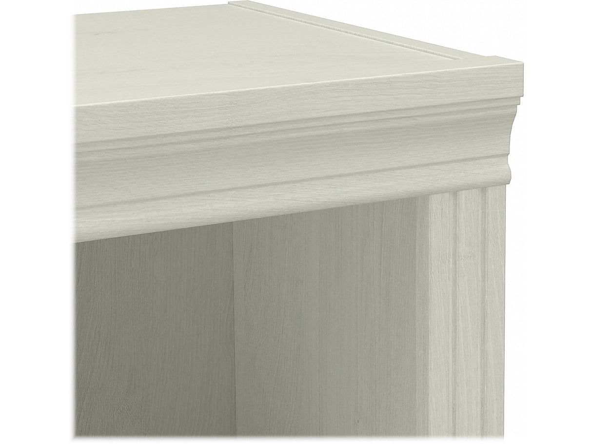 Saratoga Tall 5-Shelf Bookcase in Linen White Oak Finish Bush Business Furniture