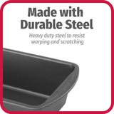 GoodCook Extra Large 13'' x 5'' Nonstick Steel Bread Loaf Pans, Gray (4245) GoodCook