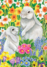 NAIMOER Easter Bunny Diamond Art Kits for Adults, Rabbit with Flowers Diamonds Art Kits, DIY 5D Full Drill Diamond Art Spring Diamond Dots Diamond Art Kits for Home Decor 30x40cm NAIMOER