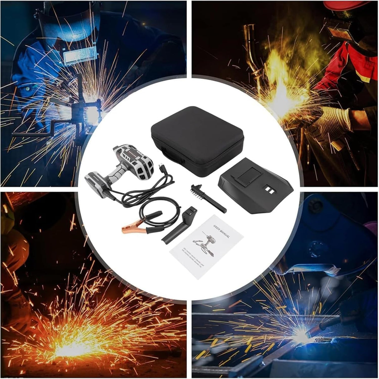 Saker Portable Welding Machine, 20-120A Upgraded 110V Handheld Welding Machine with IGBT Inverter 6 Variable Current, Portable Electric Welding Machine for 1/16″-1/8″ Welding Rods (Black) bokando