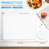 APLKER Vinyl Placemats Set of 6, Heat Resistant Dining Table Placemats Waterproof Washable Wipeable Faux Leather Place Mats and Coasters for Kitchen, Dining, Party & Outdoor (White) APLKER