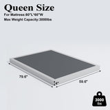 Vehowy 4 Inch Box Spring for Queen Bed,Queen Size Box Spring Only,Heavy Duty Mattress Foundation,Metal Bed Base,Non-Slip,Easy Assembly Vehowy