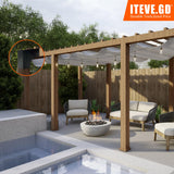 ITeVe.GD Pergola DIY Bracket Kits,2-Way "L" Shaped Corner Brackets for 4" x 4"(Actual:3.5" x 3.5") Lumber for Outdoor Pergola,Proch,Log Cabin W/Hardware - 1Pack ITeVe.GD