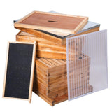 Beehive 8 Frame Bee Hives and Supplies Starter Kit, Bee Hive for Beginner, Honey Bee Hives Includes 1 Deep Bee Boxes, 1 Bee Hive Super with Beehive Frames and Foundation MayBee