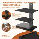 Floating Book Shelves for Wall, 8 Tier Invisible Bookshelves Heavy Duty Metal Loads 120LBS, Vertical Spine Book Tower Hanging Bookshelves, Shelves for Room Wall Mounted, 4 Pack Black Wawocs