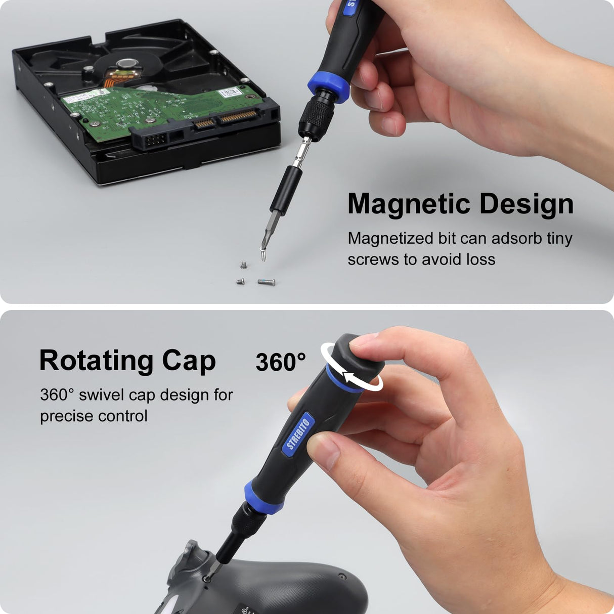 STREBITO Precision Screwdriver Set 153 in 1 Small Magnetic Screwdriver Set with Case, Electronic Repair Tool Kit for Computer, Laptop, iPhone, Macbook, PC, PS5, Xbox Controller, RC, Jewelers, Glasses STREBITO