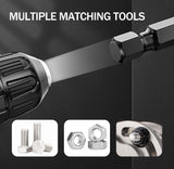 PANOVOS 12Pcs Magnetic Nut Driver Set,Impact Power Hex Nut Driver Drill Bit Master Kit, SAE & Metric, 1/4-Inch Quick-Change| Cr-V Steel PANOVOS
