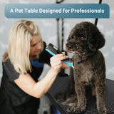 36'' Hydraulic Lift Dog Grooming Table, Adjustable Cat Drying Desktop - Foldable, Adjustable Arm, Portable, Non-Slip Dog Grooming Table for Large Small Dogs at Home, Weight Capacity 200LBS（Black) HEBESPACE