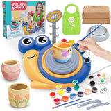 NISCHA Pottery Wheel for Kids - Arts and Crafts Kits with Drawing Supplies for Beginner - Creative Birthday Gifts for Girls & Boys Ages 6 7 8 9 10 11 12 13+ NISCHA