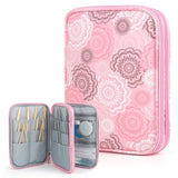 Katech Knitting Needle Case (up to 8''), Circular Knitting Needles Organizer Case for Interchangeable Knitting Needle, Portable Travel Needle Organizer Bag with Zipper for Carry Knitting Accessories Katech