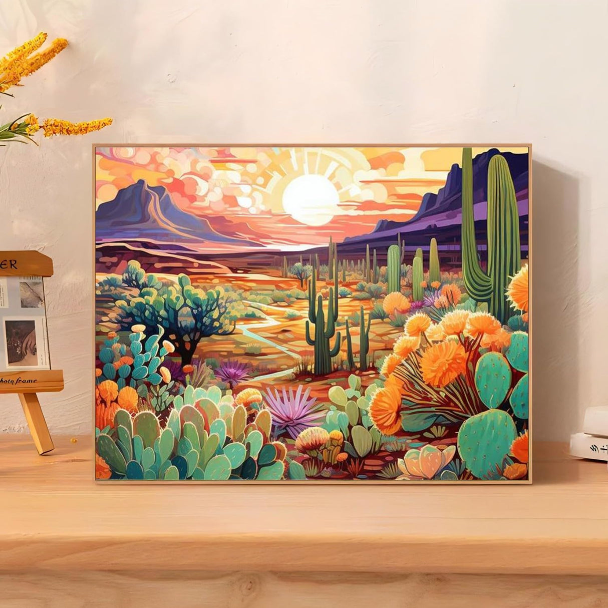 Reivworl Landscape Diamond Art Kits for Adults, Desert Diamond Painting Kits, Gem Art Kit for Gifts and Home Interior Decor 12x16 Inch Reivworl