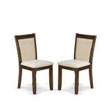 East West Furniture ANMZ3-AWA-32 3 Piece Dining Room Table Set Consist of a Round Kitchen Table with Pedestal and 2 Parson Dining Chairs, 36x36 Inch, Antique Walnut East West Furniture