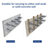 FLEXIMOUNTS 12-inch-by-72-inch Wall Shelf Garage Storage Rack Wall Mounted Floating Shelves,1x6ft ,Black, 2-Pack FLEXIMOUNTS