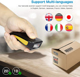 NETUM QR Code Scanner, Mini Barcode Scanner Bluetooth Compatible, Small Portable USB 1D 2D Bar Code Scanner for Inventory, 2.4G Cordless Image Reader for Tablet iPhone iPad Android iOS PC POS - C750 NETUM