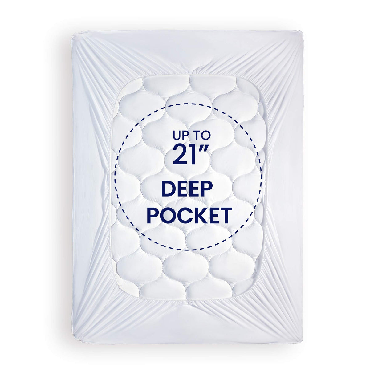 SLEEP ZONE Quilted Fitted Twin Mattress Pad Cover - Soft Fluffy Pillow Top Bed Mattress Topper Deep Pocket 8-21 inch, Twin SLEEP ZONE