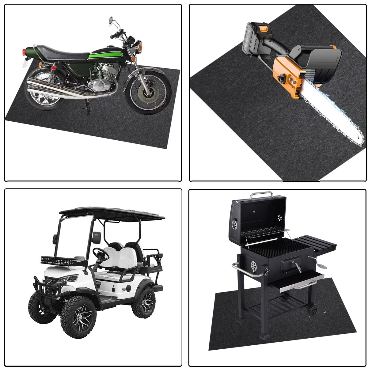 Cheardia 2 Pack Garage Floor Mat, 60 x 36 Inches Oil Spill Mat Under Car with Waterproof Backing, Black Reusable Rubber Mat Garage Mat Oil Mat for Driveway Protects Surfaces Cheardia