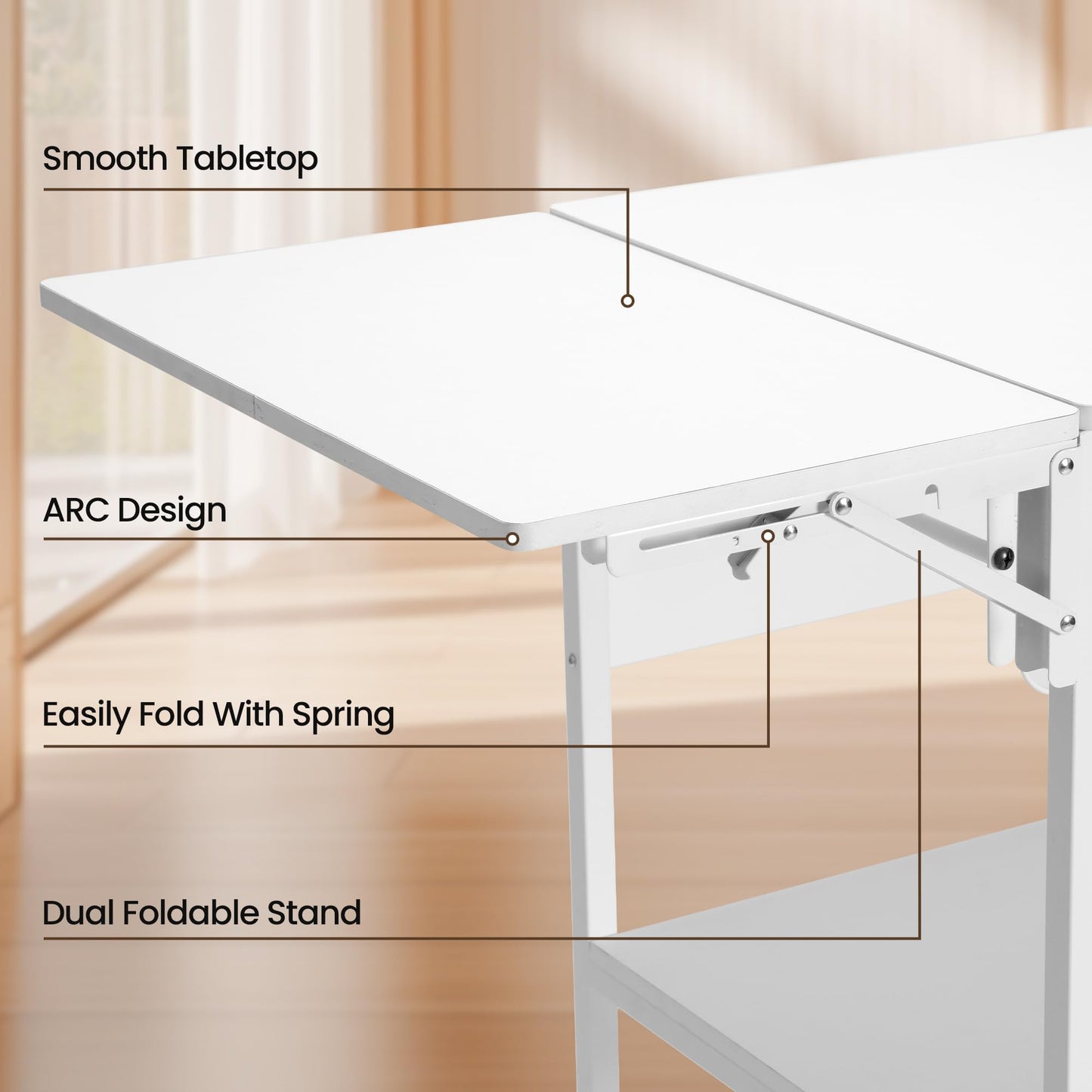 Rengue Heat Press Stand, 3 Tier Movable Heat Press Table for Heat Transfer Machine, Versatile Craft Table for Sublimation Printers with Cable Management Holes, Foldable Sides and Vinyl Rolls Holder