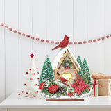 MVVMTOP Diamond Art Painting Tabletop Decoration, DIY Christmas Bird's Nest 5D Special Shaped Artificial Diamond Christmas Decorations by Number Mosaic Arts Crafts for Home Office Tabletop Decor Gift MVVMTOP