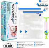AMOLEN 3D Printer Filament Storage Bag Vacuum with Two Sizes - Spool Storage Sealing 12 Bags Dust Proof Humidity Resistant for Keeping Filament Dry 45PCS Total AMOLEN
