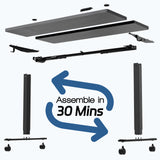 Monomi Height Adjustable Electric Standing Desk, 55 x 24 Inches Stand up Desk, Sit Stand Home Office Computer Desk(Black Frame+Marble Black Top) Monomi