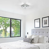 Crystal Ceiling Light Fixture LED Crystal Chandelier Kitchen Lights Ceiling Crystal Flush Mount Ceiling Light Small Bedroom Chandelier Modern Chandelier for Hallway Bathroom Entryway Chandelier Light DSLITING