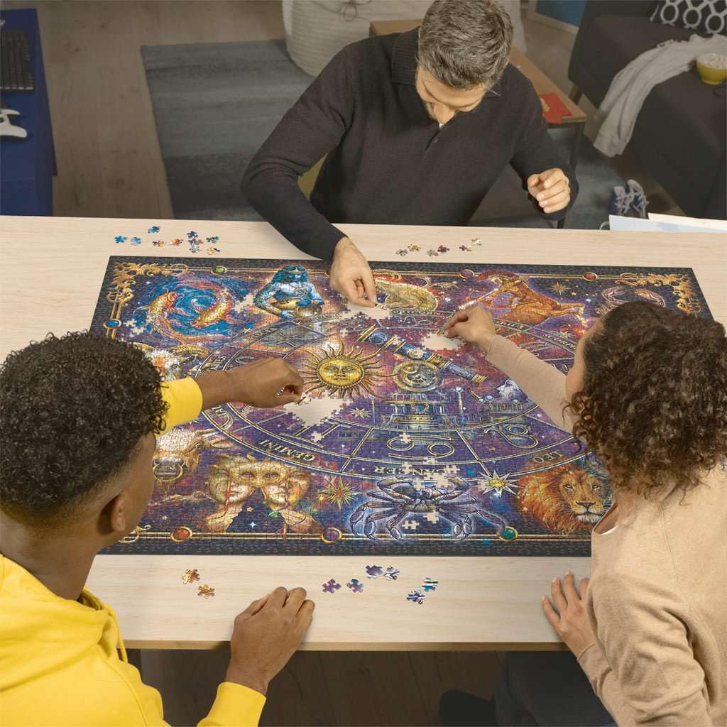 Ravensburger Zodiac 3000 Piece Jigsaw Puzzle - Enthralling Zodiac Illustration | Custom Blueboard | Perfect Interlocking Fit | Vibrant, Matte Finish | Ideal for Advanced Puzzle Enthusiasts