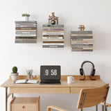 Floating Book Shelves for Wall, 4 Tier Invisible Bookshelves Heavy Duty Metal Loads 60LBS, Vertical Spine Book Tower Hanging Bookshelves, Shelves for Room Wall Mounted, 2 Pack White Wawocs